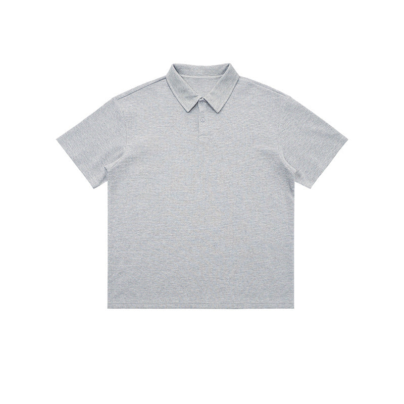 Light Luxury Waffle Sweat-absorbent Quick-drying POLO Short Sleeve Shorts Suit