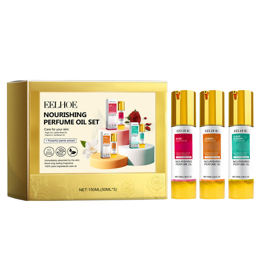 Women's Fresh Charm Perfume Set with Jasmine Argan Jojoba Oils