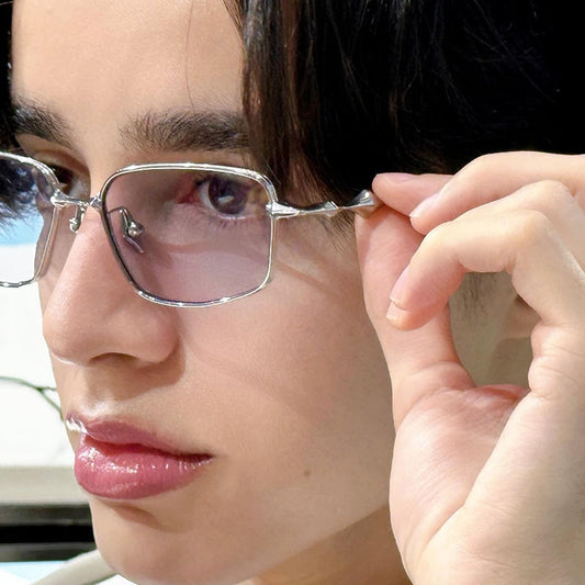 Square irregular sunglasses for men and women, trendy small frame narrow frame sunglasses, new high-end retro sunglasses