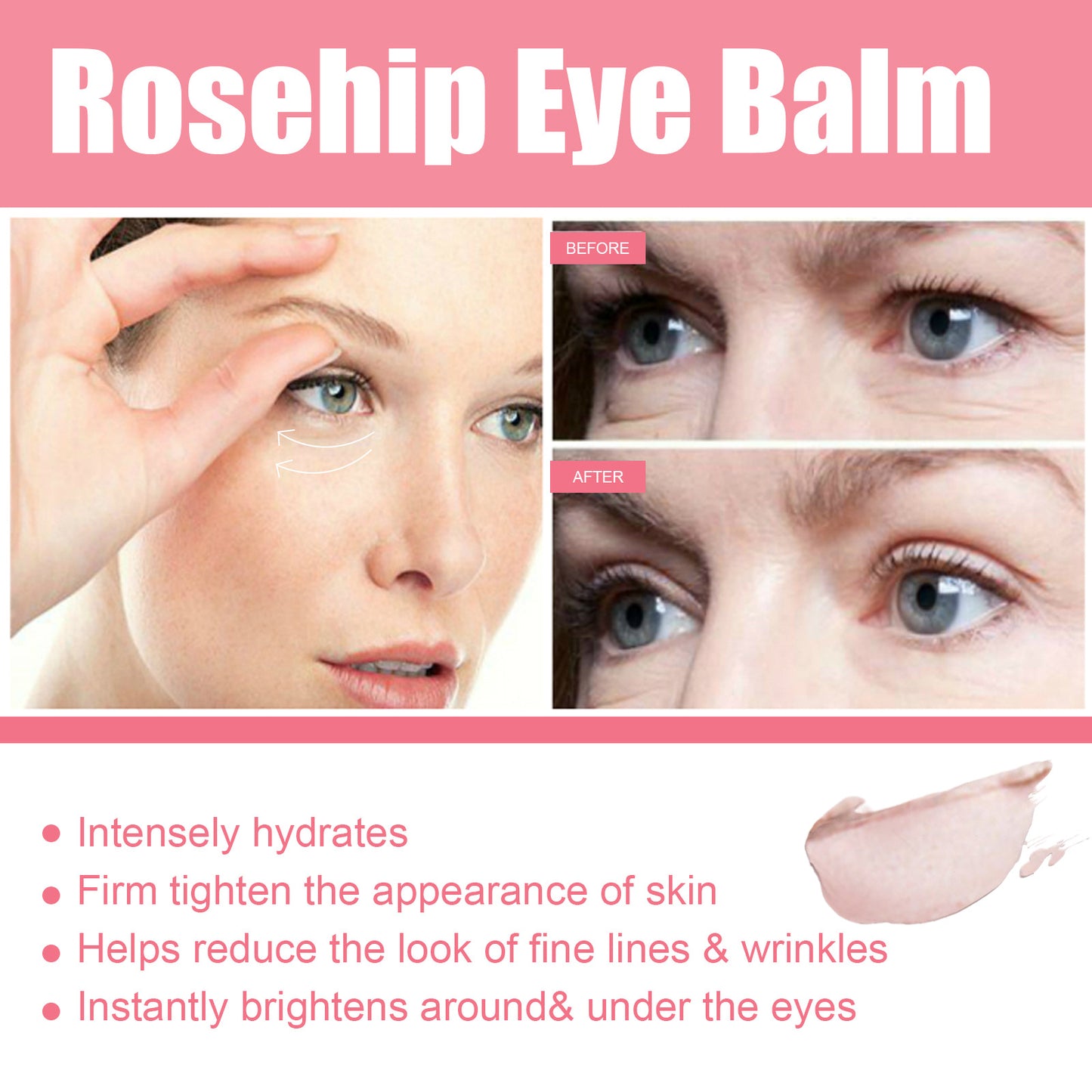 Rosehip Eye Balm Deep Hydration For Lifting And Moisturizing Eye Care