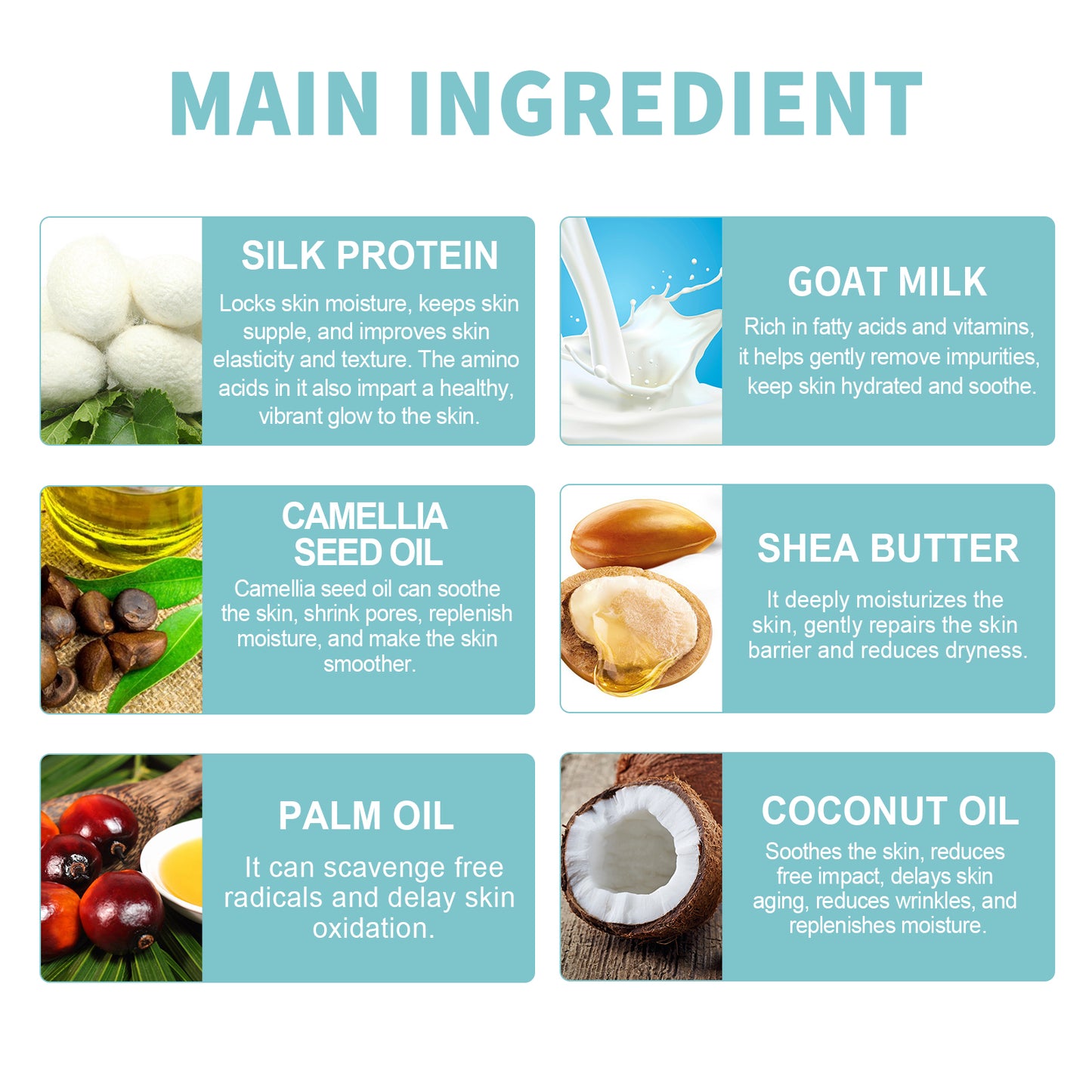 Eelhoe Protein Repair Cleansing Soap Silk Protein Goat Milk Brighten Face Wash