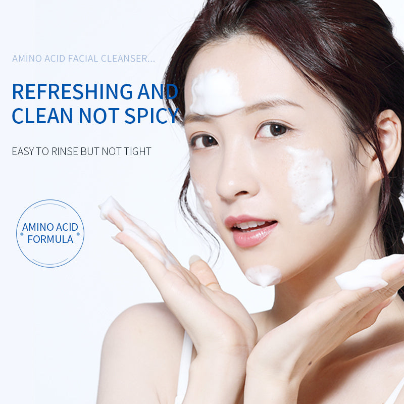 HLMY Amino Acid Facial Cleanser Gentle Foaming Face Wash For All Skin Types