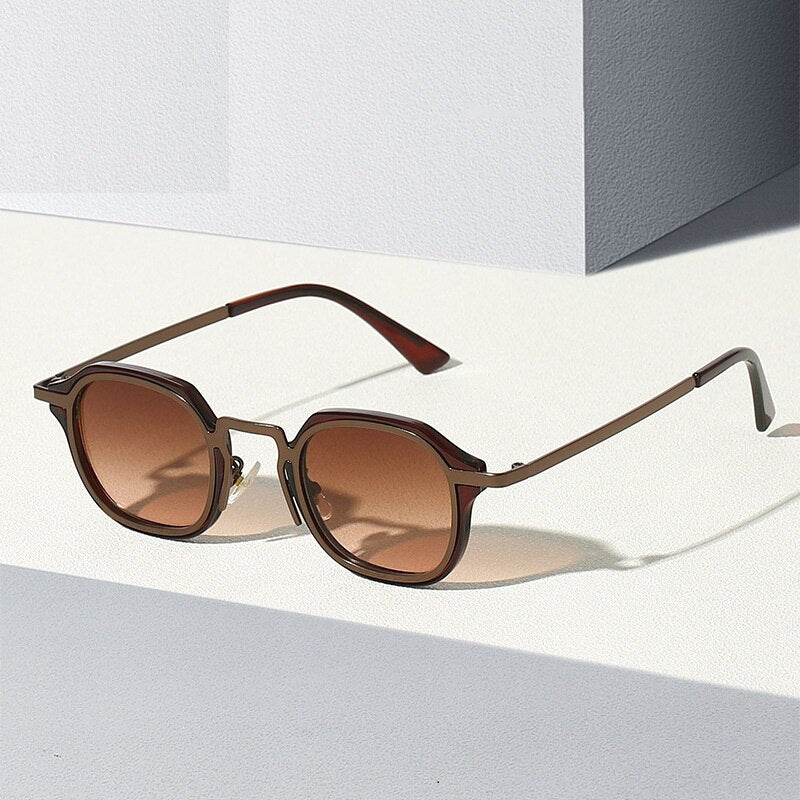 Classic Men Round Sunglasses Women Metal Frame UV400 Sun Glasses Men's Female Fashion Eyewear Female Brand Design Metal Frame