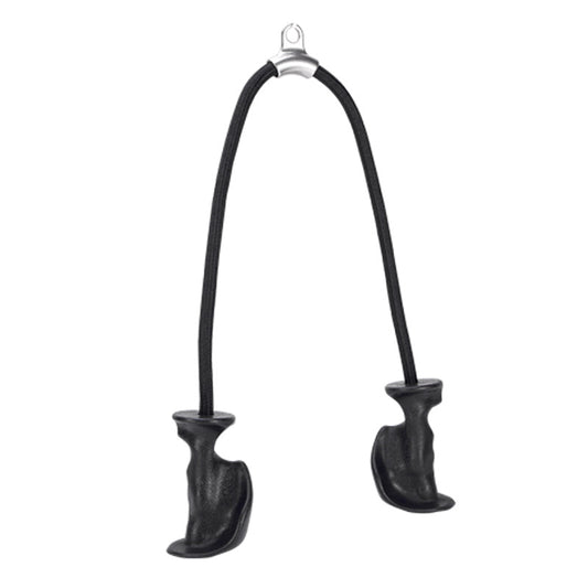 Tricep Rope Attachment with Ergonomic Grip - Detachable Handle for Cable Machine, Pulley System, Home & Gym Use