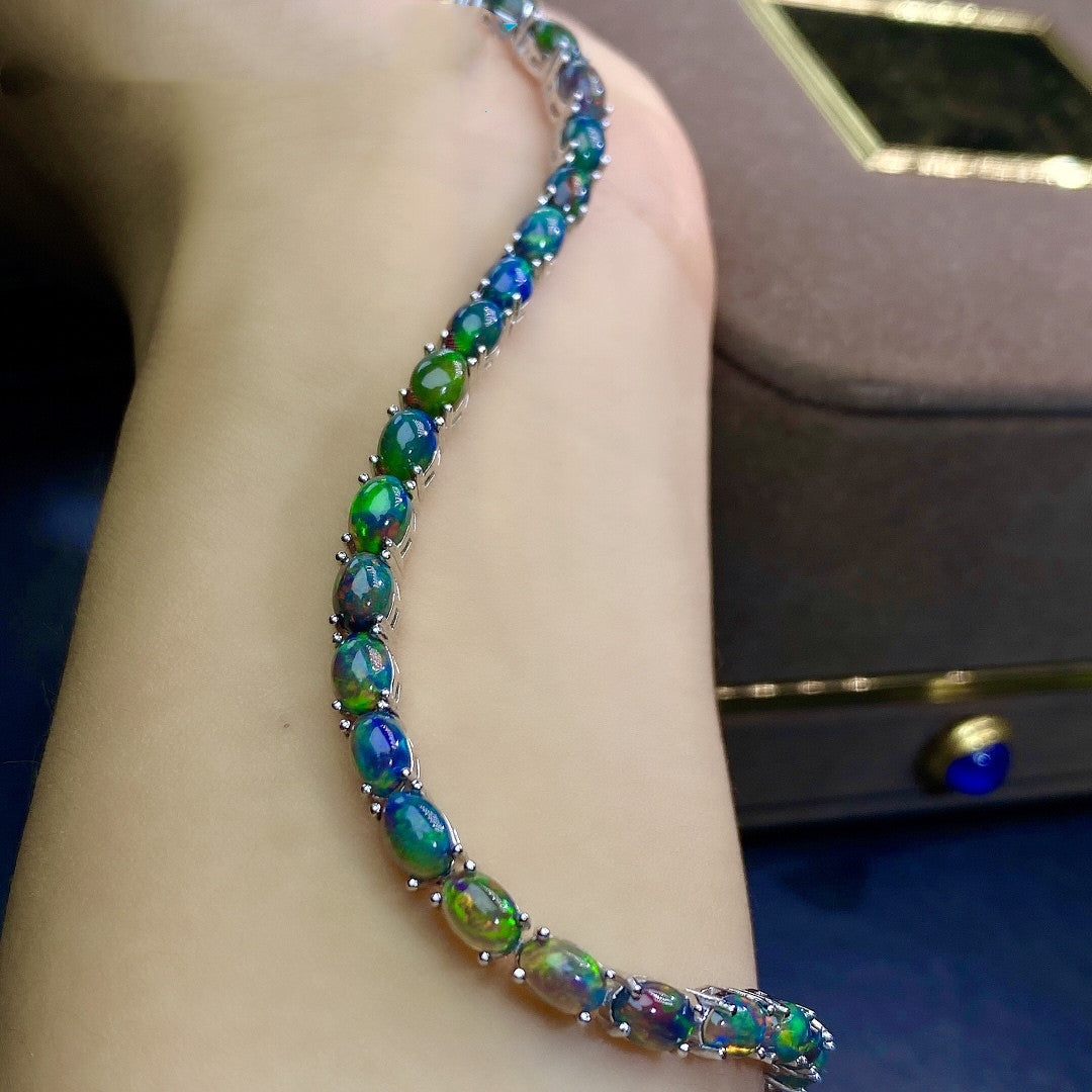 Polished Apatite Bracelet Natural Stone Jewelry Fashion Trend