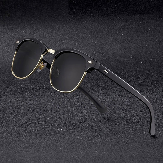 Semi Rimless Polarized Sunglasses Men Women Brand Designer Half Frame Sun Glasses Classic Oculos De Sol UV400