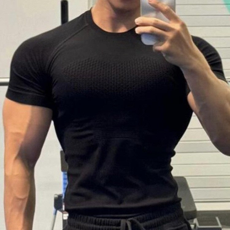 Seamless Short-Sleeve Sports T-Shirt For Professional Fitness Wear