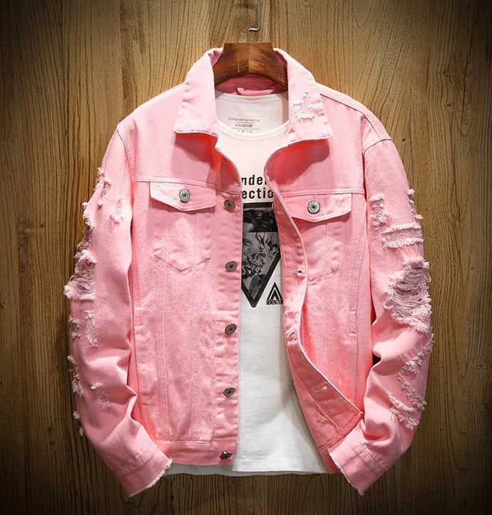 Men's Ripped Denim Jacket