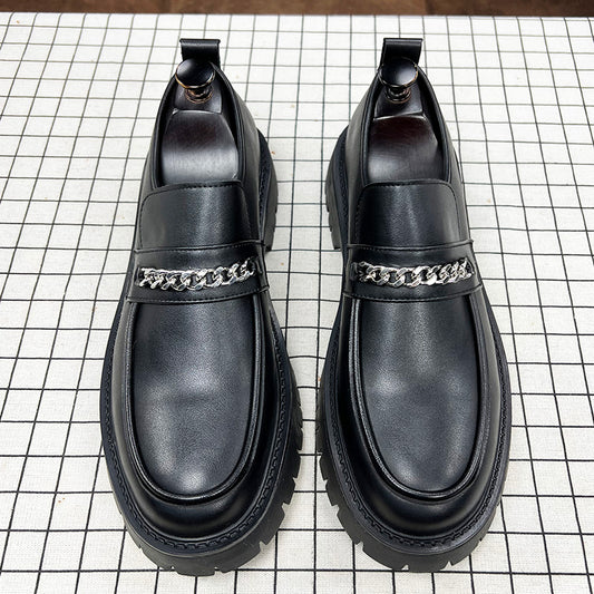 Black Hairstylist Korean Style British Casual Slip On Shoes Breathable