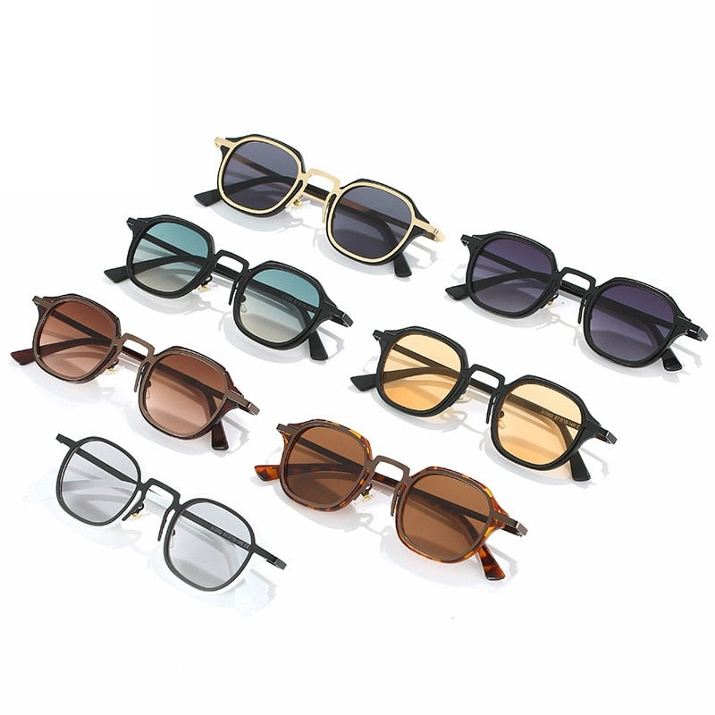 Classic Men Round Sunglasses Women Metal Frame UV400 Sun Glasses Men's Female Fashion Eyewear Female Brand Design Metal Frame