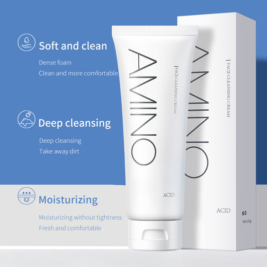 HLMY Amino Acid Facial Cleanser Gentle Foaming Face Wash For All Skin Types