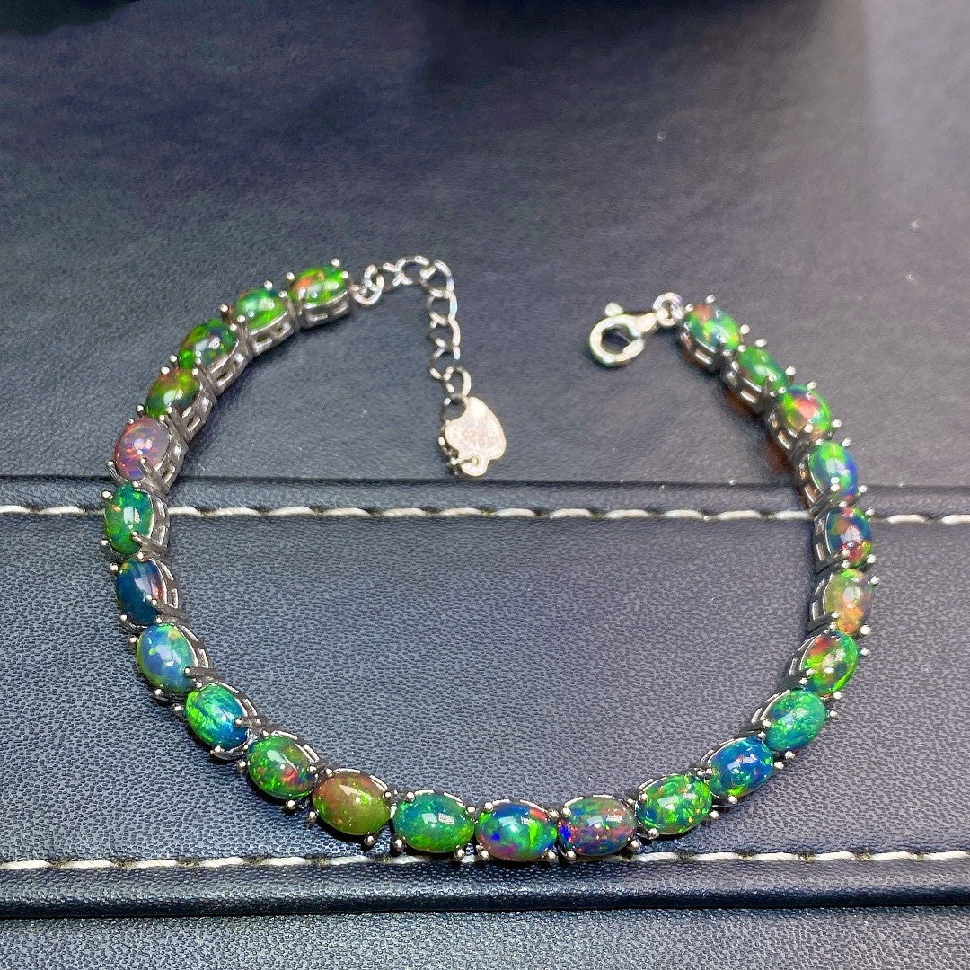 Polished Apatite Bracelet Natural Stone Jewelry Fashion Trend