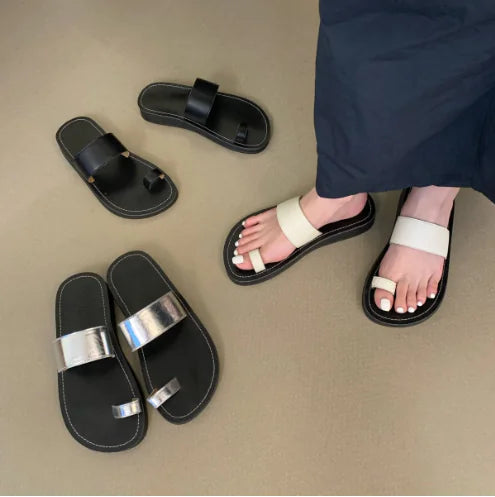 Plus Size Flat-Bottomed Sandals for Women (Set)
