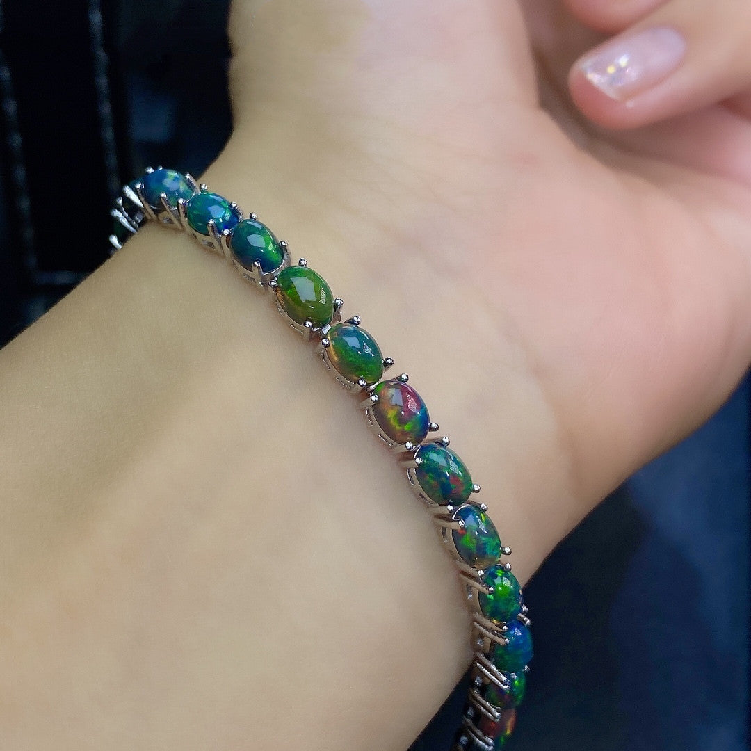 Polished Apatite Bracelet Natural Stone Jewelry Fashion Trend