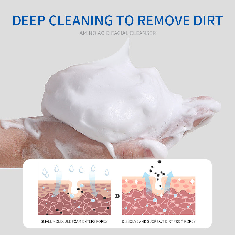 HLMY Amino Acid Facial Cleanser Gentle Foaming Face Wash For All Skin Types