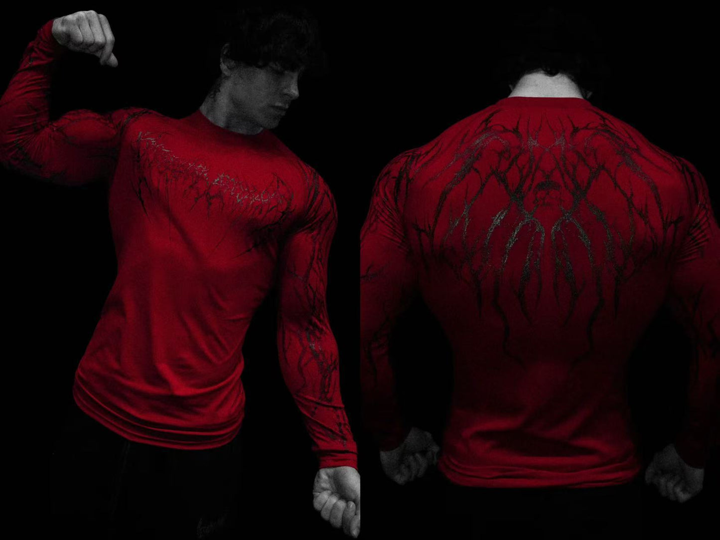 Long-sleeved stretch quick-drying tight-fitting garment for fitness