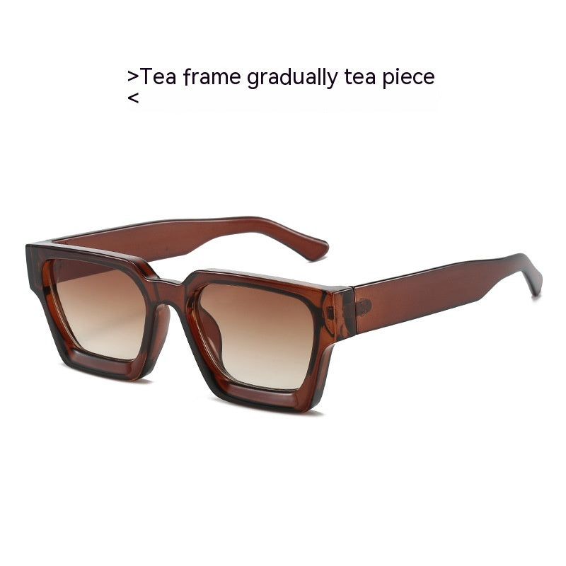 Minimalist And Versatile European And American Thick Frame Sunglasses