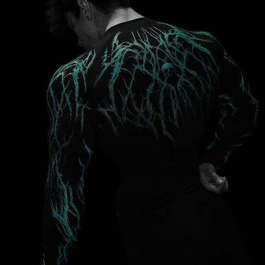 Long-sleeved stretch quick-drying tight-fitting garment for fitness