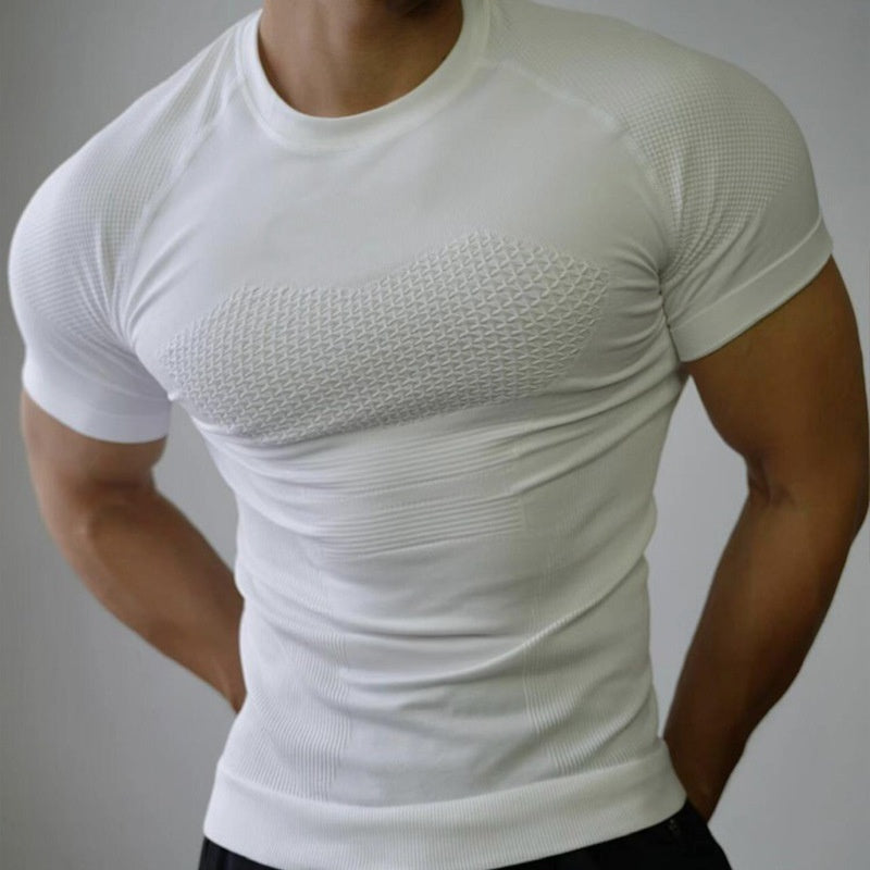 Seamless Short-Sleeve Sports T-Shirt For Professional Fitness Wear