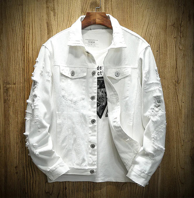 Men's Ripped Denim Jacket
