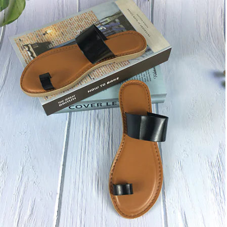 Plus Size Flat-Bottomed Sandals for Women (Set)